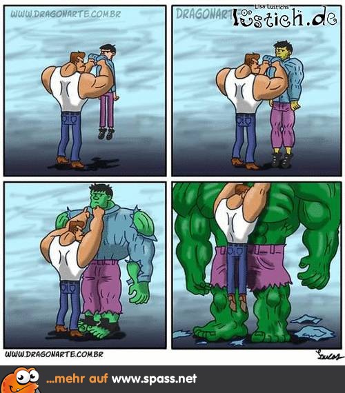 Da wird er zum Hulk Lustige Bilder auf