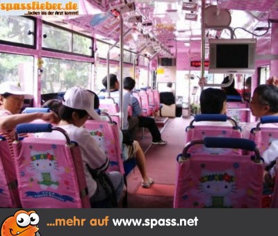 pinker Schulbus