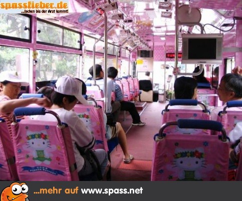 pinker Schulbus