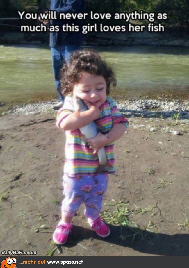 Mädchen liebt Fisch