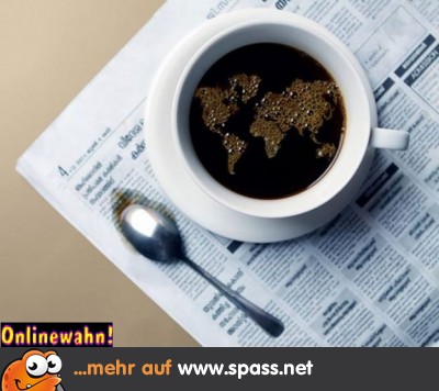 Welt in der Kaffeetasse