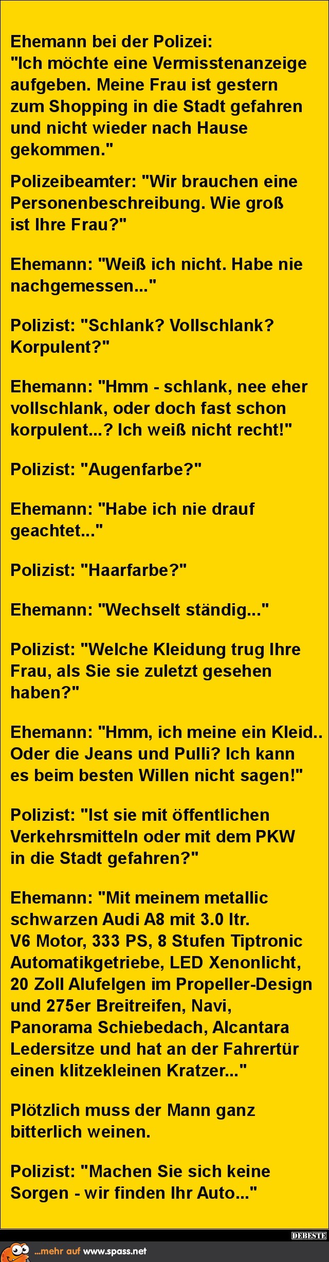 Auto vs Frau vermisst