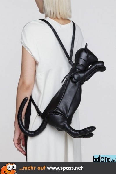 Ledertasche Katze