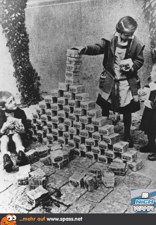 Papiergeld Inflation Kinder