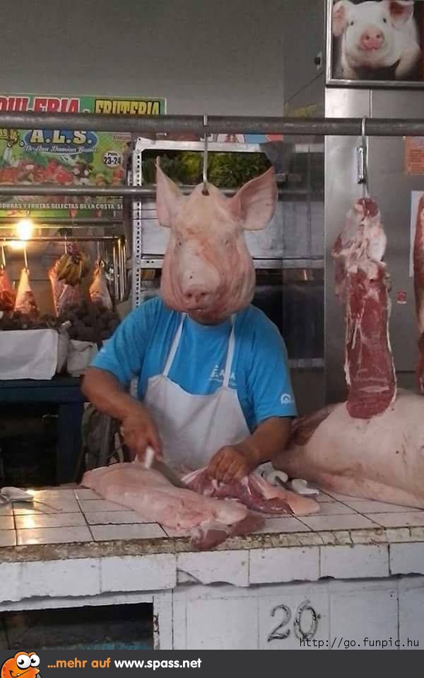 Metzger Schweinekopf
