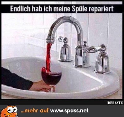 Wasserhahn Rotwein