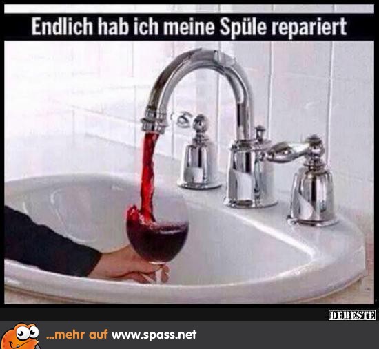 Wasserhahn Rotwein