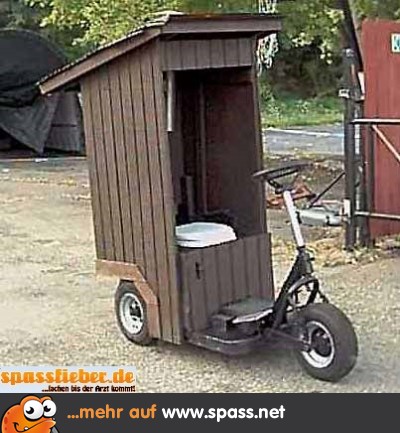 fahrende Toilette