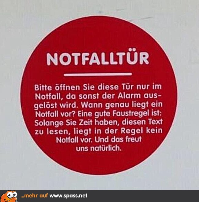 Notfalltür Lustige Bilder auf