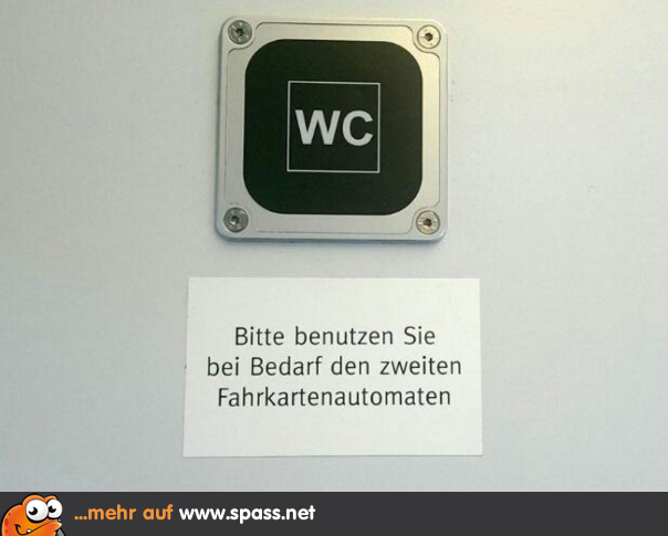 WC, oder…? Lustige Bilder auf