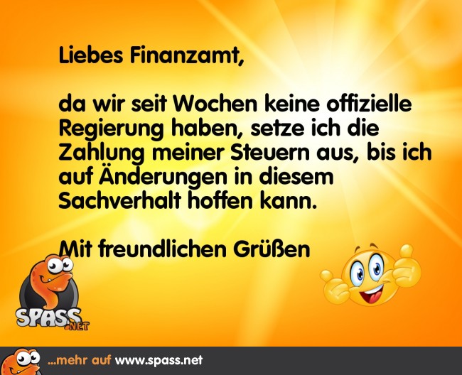 Liebes Finanzamt… Lustige Bilder auf