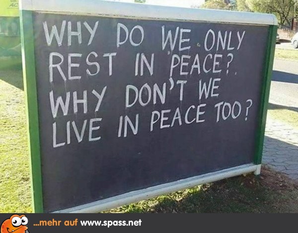 Live in Peace Lustige Bilder auf