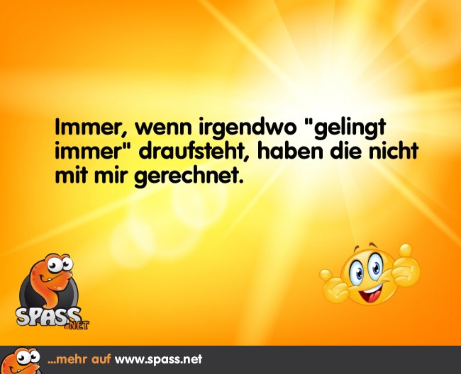 Gelingt immer | Lustige Bilder auf Spass.net