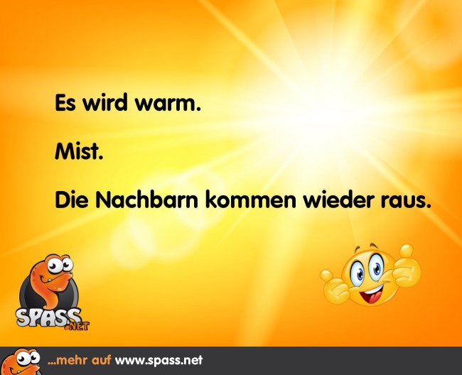 Es wird warm Lustige Bilder auf