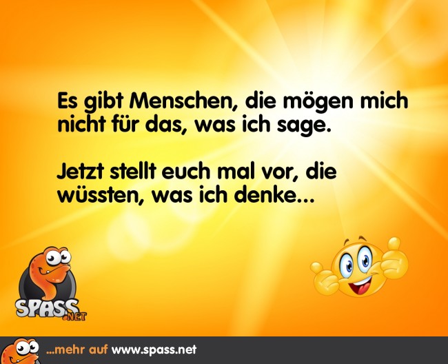 Was ich denke… Lustige Bilder auf