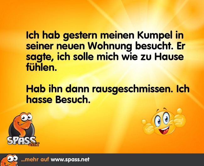 Ich hasse Besuch! Lustige Bilder auf