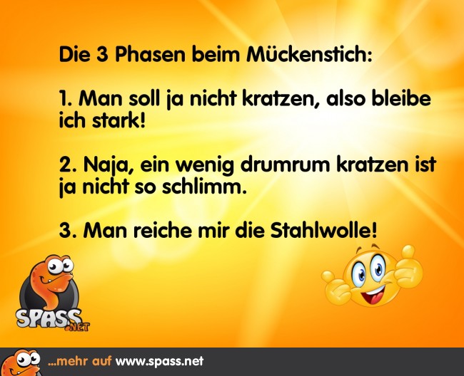 Der Mückenstich Lustige Bilder auf