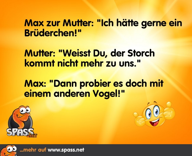 Wenn der Storch nicht mehr kommt… Lustige Bilder auf