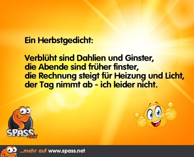 Ein Herbstgedicht Lustige Bilder auf