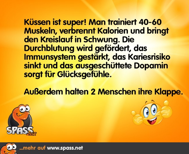 Küssen ist super! Lustige Bilder auf
