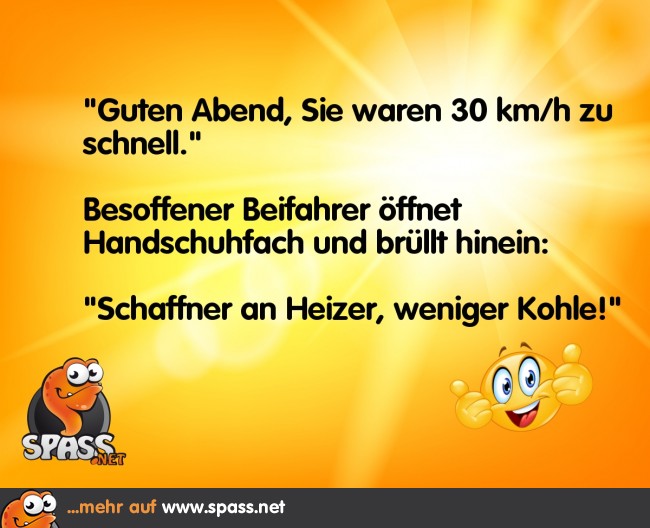 Schaffner an Heizer Lustige Bilder auf