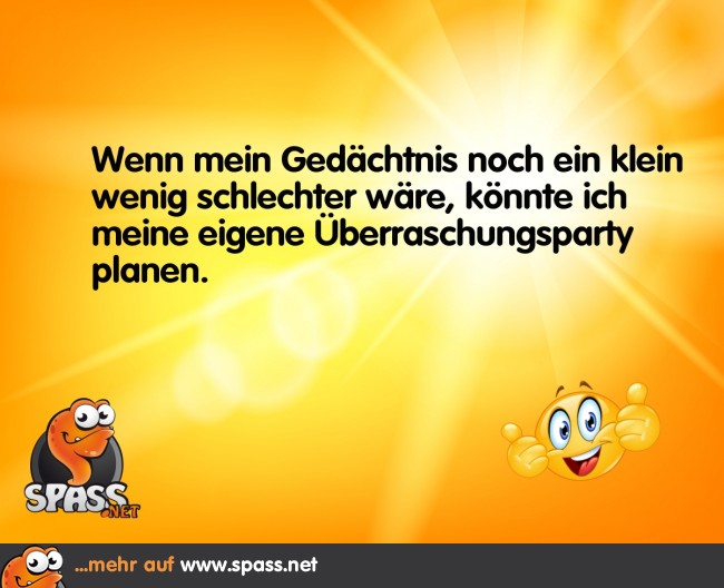 Die eigene Überraschungsparty Lustige Bilder auf