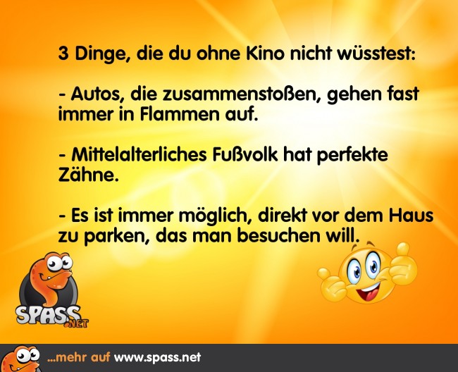 Was uns das Kino lehrt Lustige Bilder auf