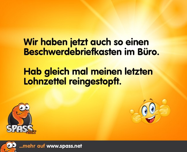 Der Beschwerdebriefkasten Lustige Bilder auf