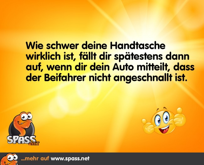 Nicht angeschnallter Beifahrer Lustige Bilder auf