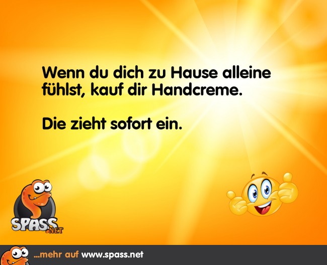 Einsam zu Hause Lustige Bilder auf