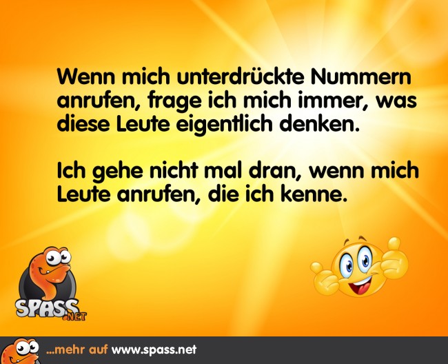 Unterdrückte Nummern Lustige Bilder auf