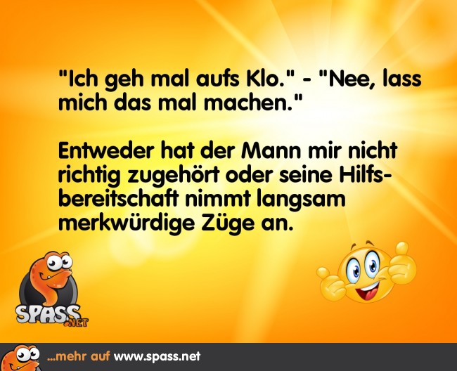 Übertriebene Hilfsbereitschaft Lustige Bilder auf