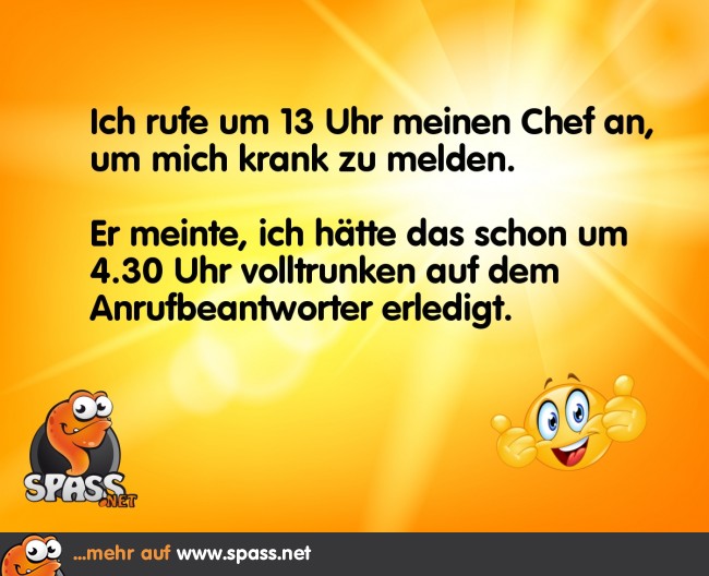Frühzeitige Krankmeldung Lustige Bilder auf