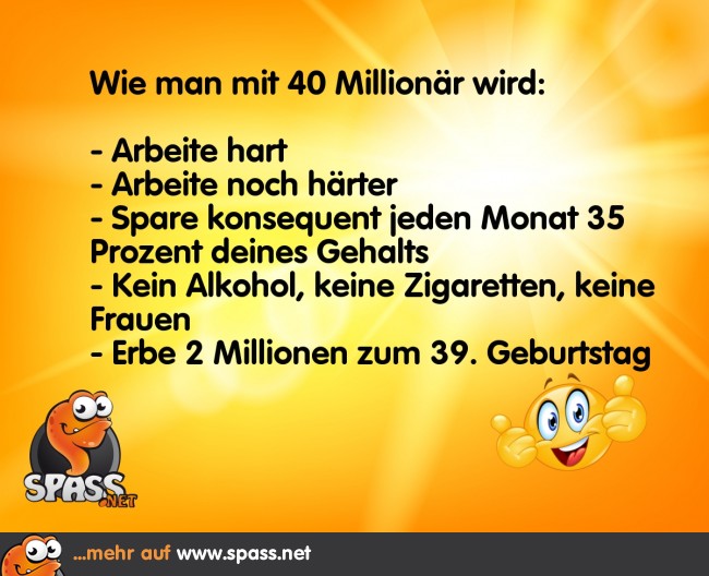Millionär mit 40 Lustige Bilder auf