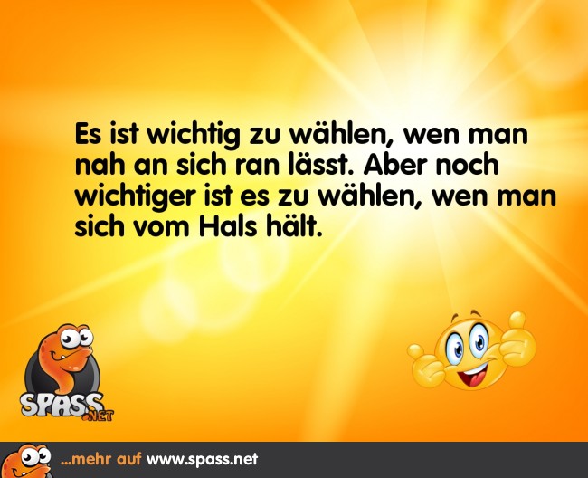 Eine wichtige Wahl Lustige Bilder auf