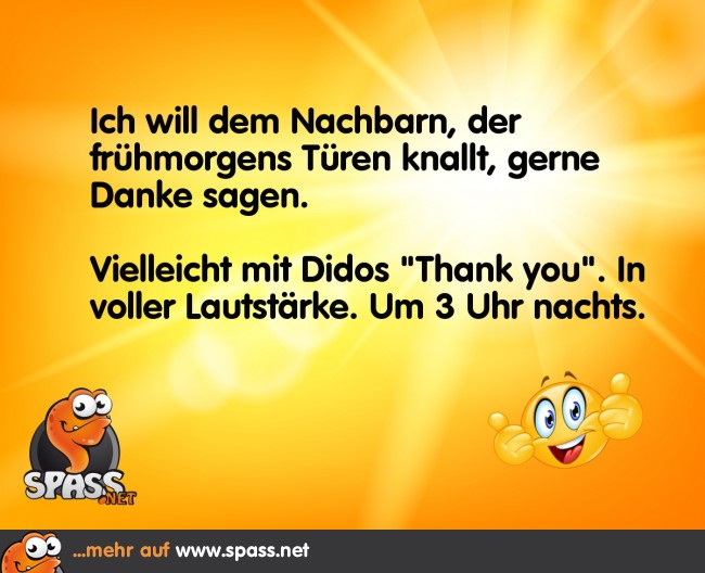 Danke, lieber Nachbar! Lustige Bilder auf