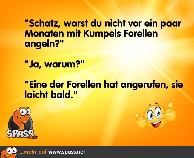 Forelle ruft an Lustige Bilder auf