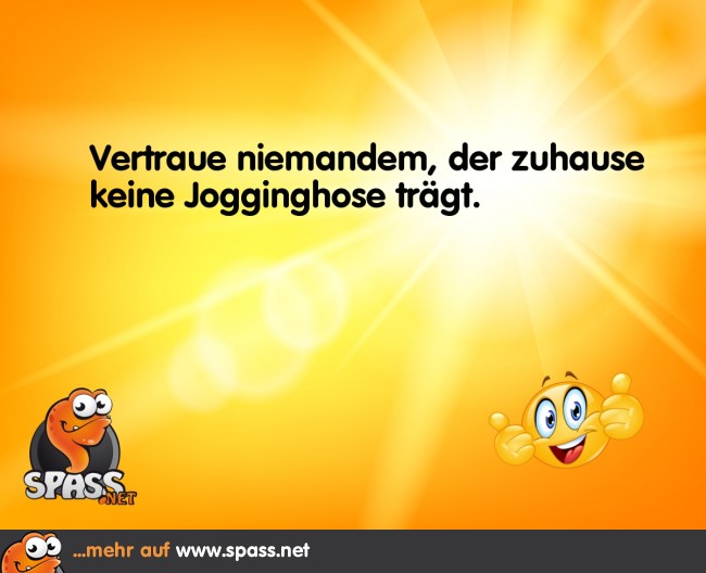 Jogginghose muss sein! Lustige Bilder auf