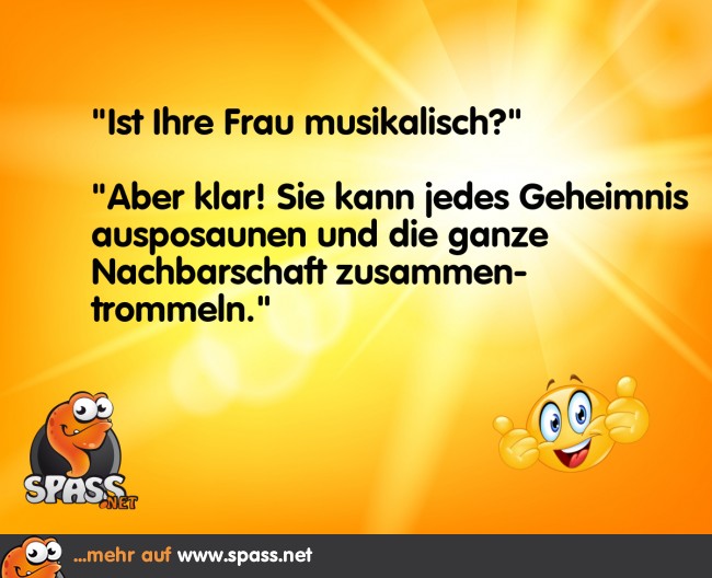 Eine musikalische Ehefrau Lustige Bilder auf