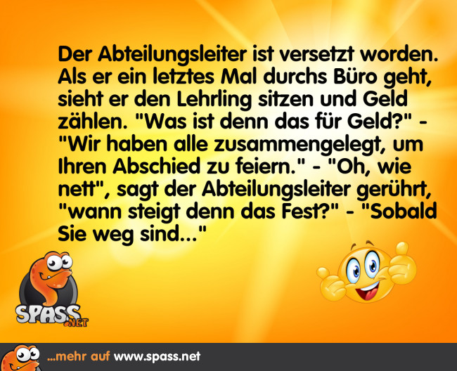 Die Abschiedsfeier Lustige Bilder auf
