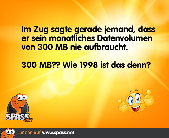 Datenvolumen Lustige Bilder auf