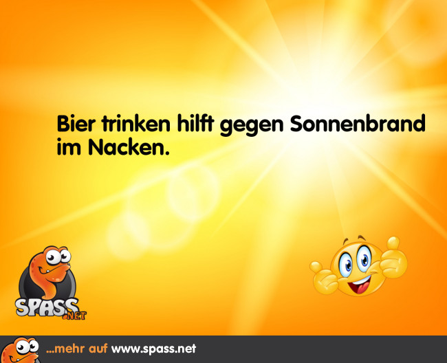 SonnenbrandVerhinderer Lustige Bilder auf