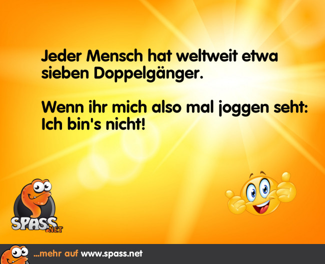 Der Doppelgänger joggt Lustige Bilder auf