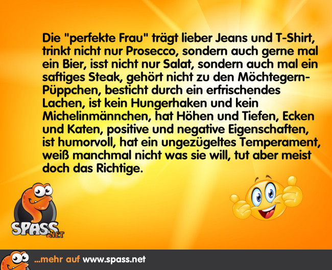 Perfekte Frau Lustige Bilder auf