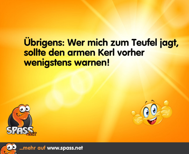 Warnung an den Teufel Lustige Bilder auf