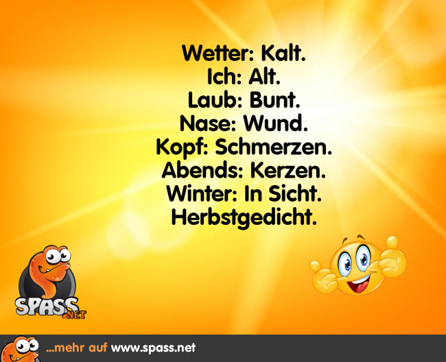 Herbstgedicht Lustige Bilder auf