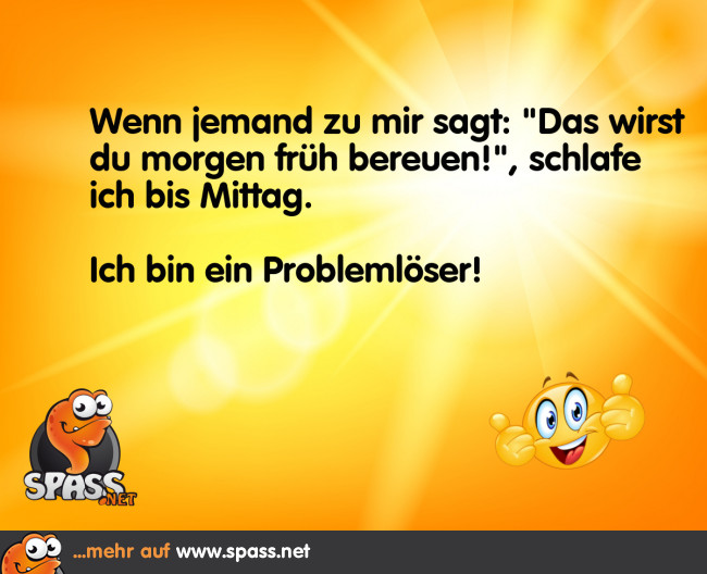 Probleme sind zum Lösen da Lustige Bilder auf